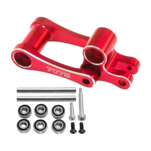Harilla Heckknöchel RC-Auto-Metallbrems-Lenkerleuerung Servo Mount LOS261013 für 1/4 - Motorrad, Rot von Harilla