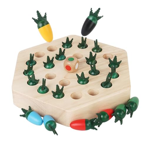 Harilla Holz-Memory-Schachspiel, Familienparty-Spiel, logisches Denken, Denksportaufgaben, Lernspielzeug für Erwachsene Kinder von Harilla