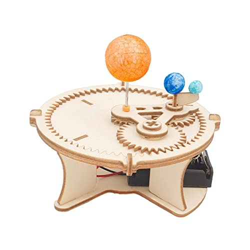 Harilla Holz Planetary Movement Kit DIY Crafts Science Experiment Electric Solar System Modell für Kinder Kinder Anfänger kreatives Geschenk von Harilla