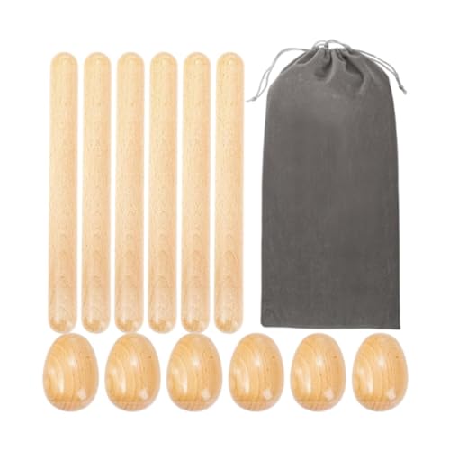 Harilla Holz-Rhythmus-Sticks, Musik-Lernwerkzeug, Musik-Erleuchtung, Glatte Oberfläche, Musik-Bildungswerkzeug, -Rhythmus-Spielzeug für Jungen und Mädchen , Style C von Harilla