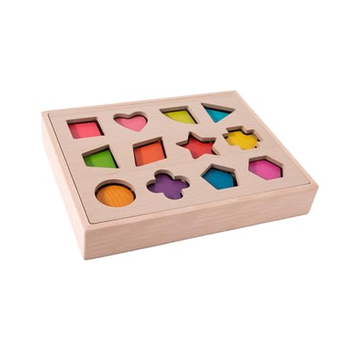 Harilla Holzform -Sortierung Spielzeug Matching Box Bildungsspielzeug, Farberkennung Holzformpuzzle für Spielzimmer, Geburtstagsgeschenke, Bunt Harilla Holzform -Sortierung Spielzeug Matching Box Bildungsspielzeug, Farberkennung Holzformpuzzle für Spielzimmer, Geburtstagsgeschenke, Bunt von Harilla