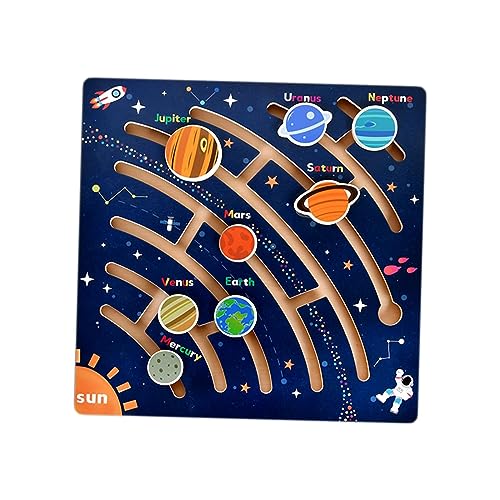 Harilla Holzpuzzle Set, Sternenhimmel Spielzeug, Lernspaß für Kinder, Planetenmodell von Harilla