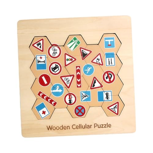 Harilla Holzpuzzle für Kleinkinder, für, pädagogisches Feinmotorikspiel für Jungen und Mädchen, Aufklärung, Verkehrszeichen, Reisespielzeug Harilla Holzpuzzle für Kleinkinder, für, pädagogisches Feinmotorikspiel für Jungen und Mädchen, Aufklärung, Verkehrszeichen, Reisespielzeug von Harilla