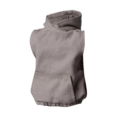Harilla Hoodie-Modell im Maßstab 1/12, Puppenkleidung, Mode, Puppendekor, weiche Actionfiguren, Kleidung, Modellspielzeug für 6-Zoll-Actionfiguren, Grau von Harilla きん
