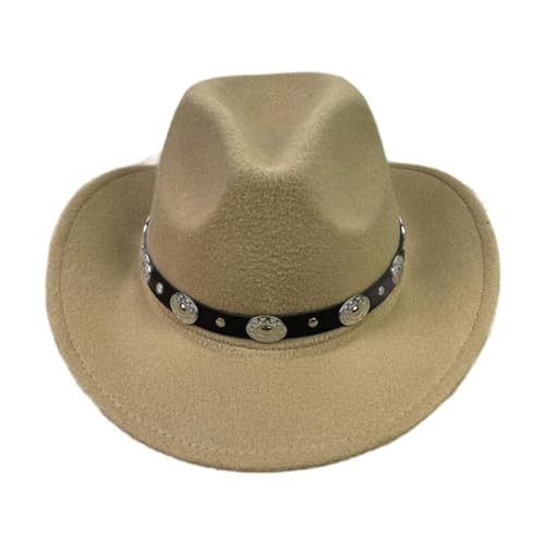 Harilla Hut mit großer Krempe, neuartiger Western-Cowboyhut für Auftritte im Freien, für Erwachsene, zum Verkleiden, Kamel Harilla Hut mit großer Krempe, neuartiger Western-Cowboyhut für Auftritte im Freien, für Erwachsene, zum Verkleiden, Kamel von Harilla