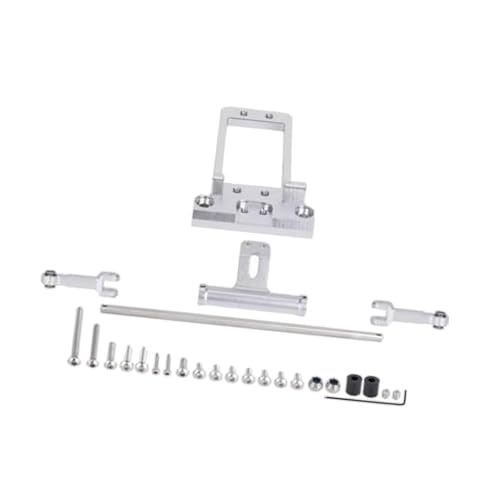 Harilla Hydrauliklenker Lenkverbindung und BTA Servo Mount Set RC Crawler Car Upgrade Kit Leichtes RC -Auto Reparatur -Kit für 1:10 Sacle Car, Silber von Harilla