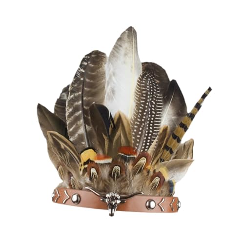 Harilla Indianer Stirnband mit Federn für Herren Und Damen, Elastisch, für Karneval, Festival, Verkleidung, 50 bis 54cm Harilla Indianer Stirnband mit Federn für Herren Und Damen, Elastisch, für Karneval, Festival, Verkleidung, 50 bis 54cm von Harilla