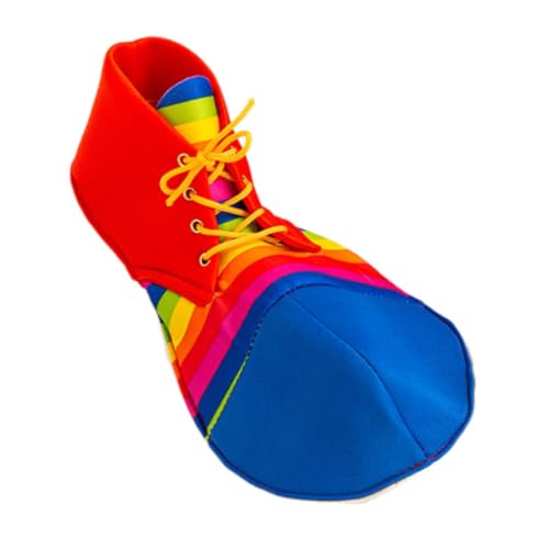 Harilla Jumbo Clownschuhe lustige Dress Up Requisinen Urlaubsfeiern Halloween lustige Kostümzubehör, Prom -Requisiten, Streifenmuster, Groß von Harilla