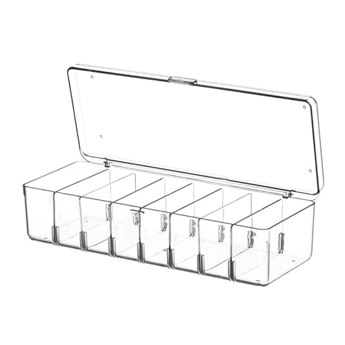 Harilla Kartendeck-Box mit 7 Trennwänden, Aufbewahrung, durchsichtig, zum Sammeln von Spielkarten, Hüllen für Spielkarten Harilla Kartendeck-Box mit 7 Trennwänden, Aufbewahrung, durchsichtig, zum Sammeln von Spielkarten, Hüllen für Spielkarten von Harilla