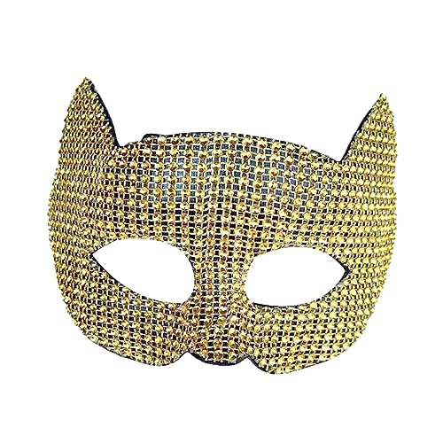 Harilla Katzenmaske, Tiermaske, Cosplay mit Gummiband, Kleidung, Dekoration, Fotografie-Requisiten, halbe Gesichtsmaske, Augenmaske für vorgetäuschtes, Gold Harilla Katzenmaske, Tiermaske, Cosplay mit Gummiband, Kleidung, Dekoration, Fotografie-Requisiten, halbe Gesichtsmaske, Augenmaske für vorgetäuschtes, Gold von Harilla