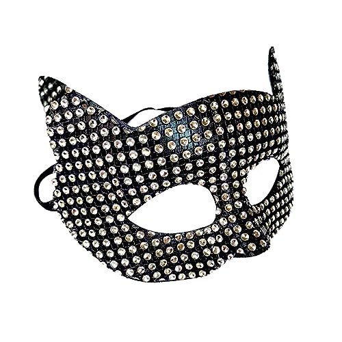 Harilla Maskerade Maske, Cat Cosplay Masken, Tiermasken, Kostüm Zubehör Katzenmaske, Fotografie-Requisiten, Gesichtsmaske für Halloween Cosplay Maskerade Rollenspiel Karneval Theme Party, Schwarz von Harilla