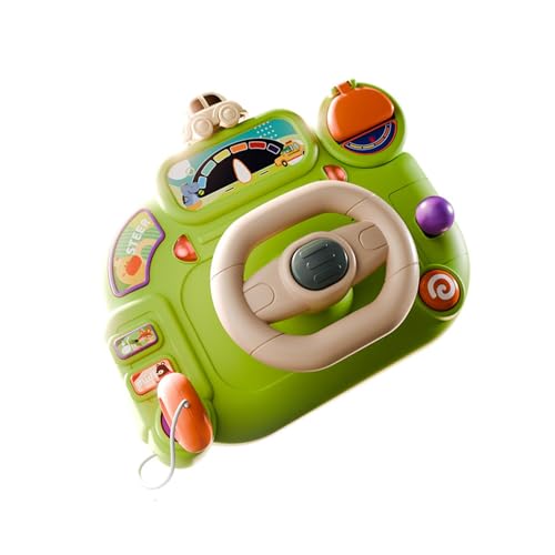 Harilla Kinder-Lenkrad für Kinderwagen, Spielzeug für kleine Fahrer, lustige Aktivität, musikalisches Antriebsrad, interaktives Spielzeug für Kinder, GrÜn Harilla Kinder-Lenkrad für Kinderwagen, Spielzeug für kleine Fahrer, lustige Aktivität, musikalisches Antriebsrad, interaktives Spielzeug für Kinder, GrÜn von Harilla