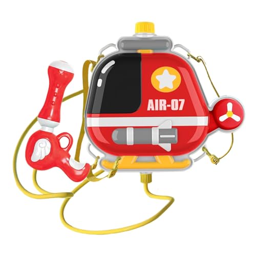 Harilla Kinder-Rucksack, Wasserspielzeug, Sommer-Outdoor-Spielzeug, Wasserspritze, verstellbare Träger, Feuerwehrmann-Rollenspiel für Hinterhof-Schwimmbad, Hubschrauber Harilla Kinder-Rucksack, Wasserspielzeug, Sommer-Outdoor-Spielzeug, Wasserspritze, verstellbare Träger, Feuerwehrmann-Rollenspiel für Hinterhof-Schwimmbad, Hubschrauber von Harilla