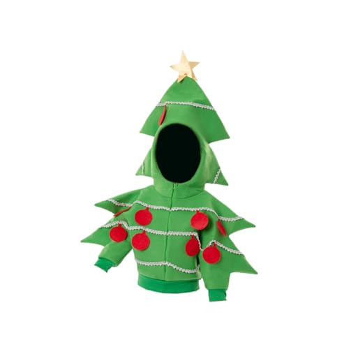 Harilla Kinder-Weihnachtsbaum-Kostüm, Weihnachtsjacke, Foto-Requisite, Outfit, Cosplay-Kostüm, Kapuzenkleid für Festival, Feiertage, Partys, xL von Harilla
