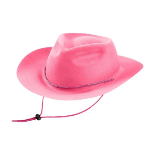 Harilla Kinder Western Cowboyhut breiter Krempe Sonnenschutzhut für Strand Geburtstagsgeschenk, Rosa von Harilla