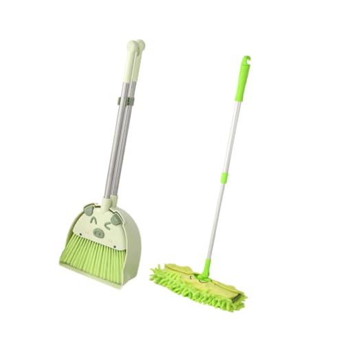 Harilla Kleines Haushaltshelfer-Set, Mini- mit Kehrschaufel, Mopp für Kinder, frühes Lernen, Kinder-Reinigungsset für Jungen und Mädchen im Vorschulalter, GrÜn Harilla Kleines Haushaltshelfer-Set, Mini- mit Kehrschaufel, Mopp für Kinder, frühes Lernen, Kinder-Reinigungsset für Jungen und Mädchen im Vorschulalter, GrÜn von Harilla