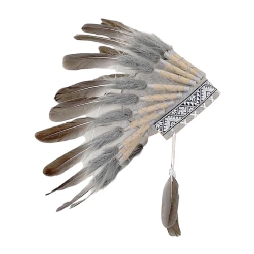 Harilla Künstliche Feder Indianer Kopfschmuck American Chief Indian Native Hut für Cosplay von Harilla