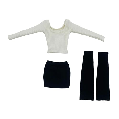 Harilla Langarm 1: 6 Skala Women Tube Top Female Doll Kleidungsrohr -Top -Ärmel für 12 '' Zoll Frau Actionfigur Modepuppe, Weiß von Harilla