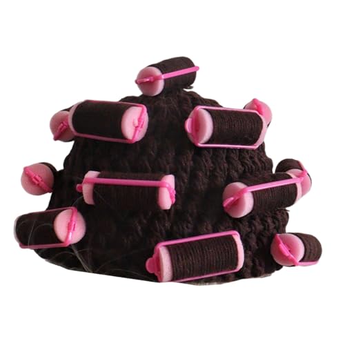 Harilla Lockenwickler-Perückenhut, handgehäkelt, gestrickt, für Damen, für Rollenspiele, Versammlungen, Winter, Cosplay, Dunkelbraun Harilla Lockenwickler-Perückenhut, handgehäkelt, gestrickt, für Damen, für Rollenspiele, Versammlungen, Winter, Cosplay, Dunkelbraun von Harilla きん