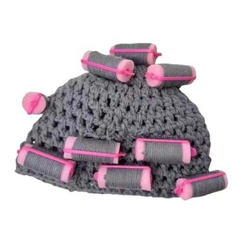 Harilla Lockenwickler-Perückenhut, handgehäkelt, gestrickt, für Damen, für Rollenspiele, Versammlungen, Winter, Cosplay, Grau Harilla Lockenwickler-Perückenhut, handgehäkelt, gestrickt, für Damen, für Rollenspiele, Versammlungen, Winter, Cosplay, Grau von Harilla きん
