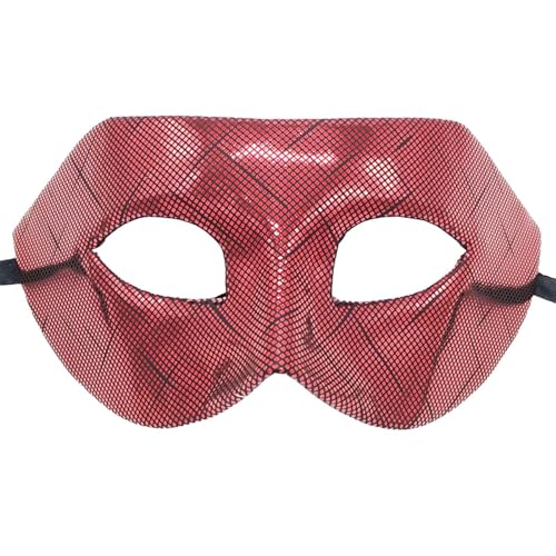 Harilla Maskerade-Maske, Kostüm-Maske, dekorative Party-Maske, Cosplay-Requisiten, halbe Gesichtsmaske für Bühnenauftritte, Verkleidungen, Weihnachten, Rot von Harilla