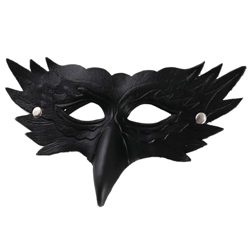 Harilla Maskerade-Maske, Maske, ausgefallenes Zubehör, Neuheit-Requisiten, Halbgesichtsmaske für Karneval, Rollenspiele, Anzieh-Festival, Erwachsene, Schwarz von Harilla