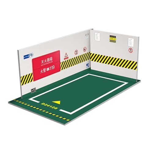 Harilla Maßstab 1:24 Parkplatz Druckguss Auto Display Hintergrund Lagerung PVC Fahrzeug Garage Vitrine für Druckguss Auto Mini Puppen DIY Layout, Grün Harilla Maßstab 1:24 Parkplatz Druckguss Auto Display Hintergrund Lagerung PVC Fahrzeug Garage Vitrine für Druckguss Auto Mini Puppen DIY Layout, Grün von Harilla