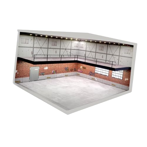 Harilla Maßstab 1:64 Parkplatz-Druckguss-Auto-Display, Parkgarage, Modell-Sammelobjekte, LED-Vitrine für Modellautos, Figuren, Diorama, C Harilla Maßstab 1:64 Parkplatz-Druckguss-Auto-Display, Parkgarage, Modell-Sammelobjekte, LED-Vitrine für Modellautos, Figuren, Diorama, C von Harilla