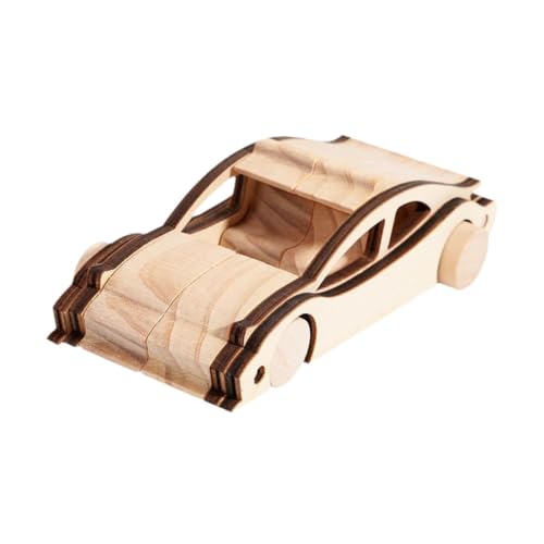 Harilla Mini -Auto Graffiti Holzhandwerk Kit Holzfarbe Spiel DIY -Entwicklungsspielzeugmodellauto für Kinder Teenager Kinder Erwachsene, Style B von Harilla