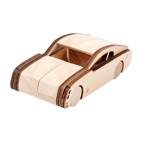 Harilla Mini -Auto Graffiti Holzhandwerk Kit Holzfarbe Spiel DIY -Entwicklungsspielzeugmodellauto für Kinder Teenager Kinder Erwachsene, Style E von Harilla
