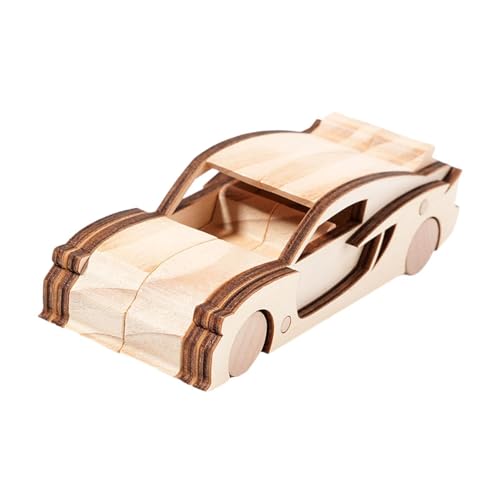 Harilla Mini -Auto Graffiti Holzhandwerk Kit Holzfarbe Spiel DIY -Entwicklungsspielzeugmodellauto für Kinder Teenager Kinder Erwachsene, Style H von Harilla