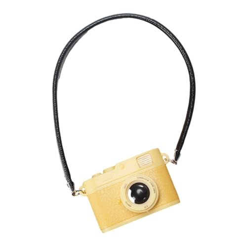 Harilla Mini-Kamera-Design, Schlüsselanhänger, Mini-Kamera-Ornament, mit Sound-Taschenlampe, Miniaturkamera für vorgetäuschte Kinder, Gelb von Harilla