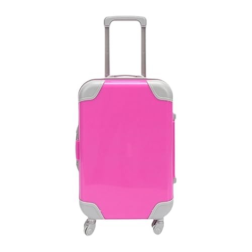 Harilla Mini-Koffer, Miniatur-Puppenkoffer, kompakte Süßigkeitenbox, Gepäckaufbewahrungsbox, Puppenhauszubehör für Spielset, Kinderspielzeug, Geschenke, Rose Rot von Harilla