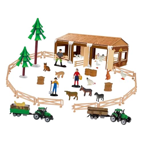 Harilla Mini-Scheunen-Spielzeug, Spielset, Spielzeug, Mini-Zaun, Spielset, Simulationsbauernhof, Zaun-Szene, Spielzeug für von Harilla きん