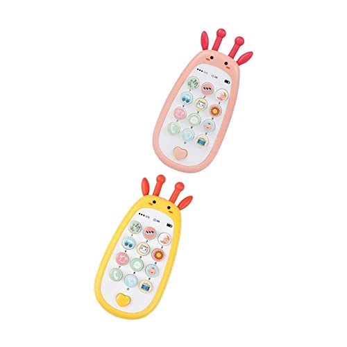 Harilla Mini Telefon Spielzeug, Musikspaß für Kinder, Rosa und Gelb von Harilla