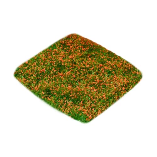 Harilla Miniatur -Gelände statische Grasbüschel Ornament Künstliche dekorative Blume Cluster Falsch für Fairy Garden DIY Crafts Dollhouse, Orange von Harilla