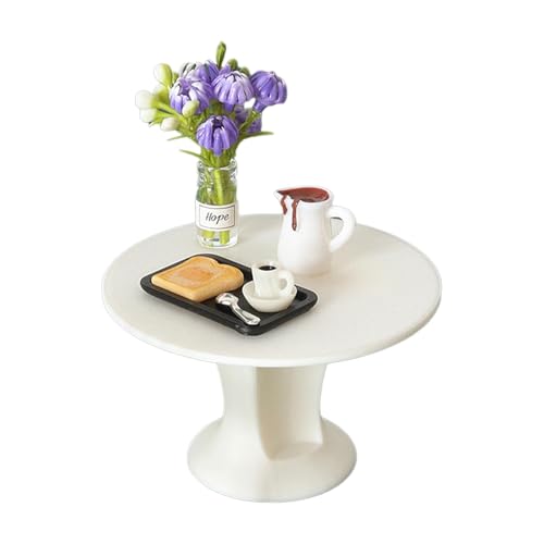 Harilla Miniatur Puppenhaus Beistelltisch Mini Schreibtisch 1:12 Wohnzimmer Szene Zubehör Toast Modell Pretend Play Beistelltisch Miniatur von Harilla