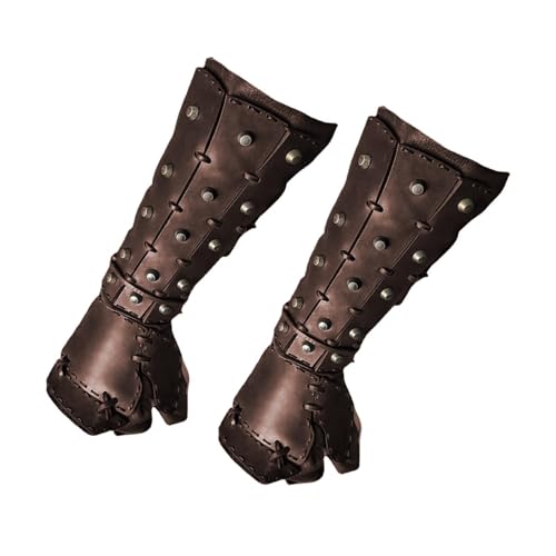 Harilla Mittelalterliche Armwächter Retro Design Gothic Armband für Maskerade -Themenparty, Braun von Harilla