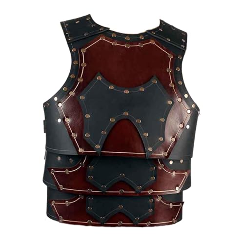 Harilla Mittelalterliche Brust Armors Samurai Armors Vintage Design Gothic Knight Kostüm Weste Rüstung für Kostüme des Kostüms von Kostümen Cosplay, Braun Schwarz Harilla Mittelalterliche Brust Armors Samurai Armors Vintage Design Gothic Knight Kostüm Weste Rüstung für Kostüme des Kostüms von Kostümen Cosplay, Braun Schwarz von Harilla
