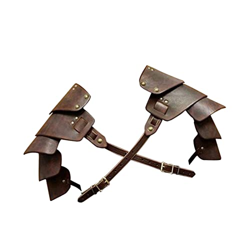 Harilla Mittelalterlicher Schulterpanzer aus PU- Gothic Steampunk Schulterpanzer für Dekore, Dunkler Kaffee von Harilla