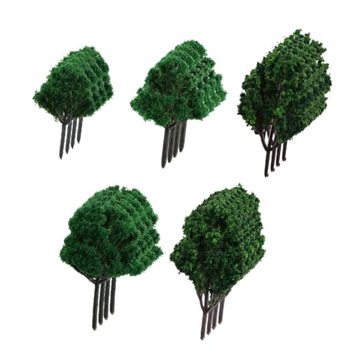 Harilla Model grüne Bäume Bäume Statue Realistic Scale Railway Layout Diorama DIY Crafts Game Decor Szenerie Layout Mini Diorama Bäume, 20 Teile von Harilla
