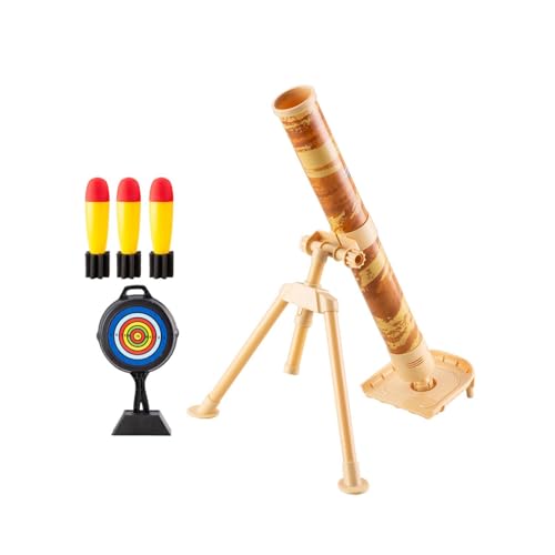 Harilla Mörserwerfer-Spielzeug, Raketenwerfer, Sound Chase, Raketenraketenwerfer-Set für Kinder, Festival-Geschenk, Gelb von Harilla