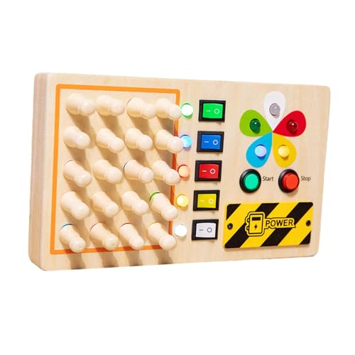 Harilla Montessori-Spielzeug aus Holz, beschäftigtes Brett, Eltern-Kind-Spiel, Entwicklung von Intelligenz, Lampenspielzeug, Gedächtnis-Schachspielzeug für von Harilla