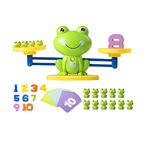 Harilla Montori Balance Mathe-Spielzeug für Kinder - Spaß beim Lernen und als Geschenkidee, 19 Gewichte Grün von Harilla