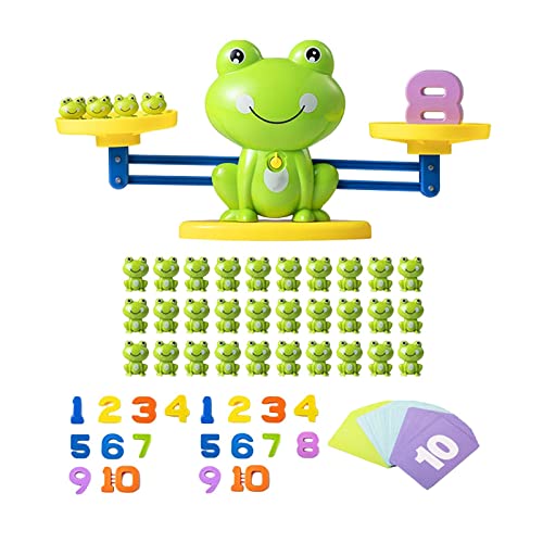 Harilla Montori Balance Mathe-Spielzeug für Kinder - Spaß beim Lernen und als Geschenkidee, 20 Zahlen Grün von Harilla