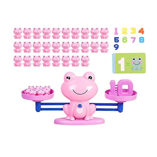 Harilla Montori Balance Mathe-Spielzeug für Kinder - Spaß beim Lernen und als Geschenkidee, Rosa 38 Gewichte von Harilla