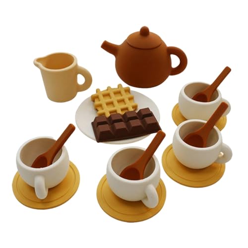 Harilla Nachmittagstee-Rollenspielzubehör, frühpädagogisches Teeparty-Küchenspielset für Vorschuljungen und Mädchen, Partygeschenke Harilla Nachmittagstee-Rollenspielzubehör, frühpädagogisches Teeparty-Küchenspielset für Vorschuljungen und Mädchen, Partygeschenke von Harilla