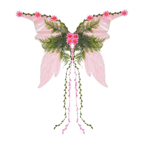 Harilla Niedliche Schmetterlingsflügel zum Verkleiden für eine Maskerade, einen Feiertag, eine Bühnenperformance oder eine Party, Rosa Harilla Niedliche Schmetterlingsflügel zum Verkleiden für eine Maskerade, einen Feiertag, eine Bühnenperformance oder eine Party, Rosa von Harilla きん
