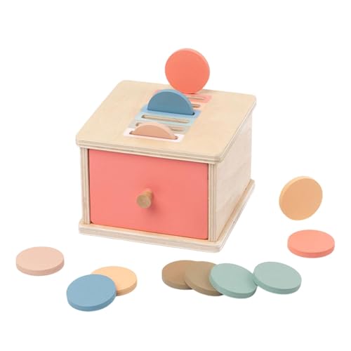 Harilla Objekt Beständigkeit Box Spielzeug, Farbform sortieren Feinmotorik -Entwicklungsspielzeug Holzropfenschachtel für Kinder Jungen Mädchen Geschenk, Münzbox Harilla Objekt Beständigkeit Box Spielzeug, Farbform sortieren Feinmotorik -Entwicklungsspielzeug Holzropfenschachtel für Kinder Jungen Mädchen Geschenk, Münzbox von Harilla