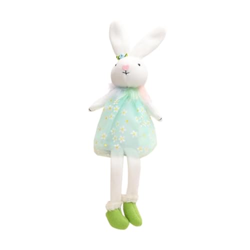 Harilla Osterhasenpuppe Kaninchen Plüsch Plüsch Spielzeug lustige Figur Tierverzierung Stoffte Statue für Desktop Schlafzimmer Wohnzimmer Halt Party, Blau von Harilla